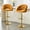 004 Backrest + Orange + Gold + Set of 2, variant on FENGFAN Beige Silver Adjustable Swivel Bar Stools Velvet Bubble Woven Backrest Chrome Metal Gas Lift Set of 2