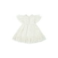 thumbnail image 3 of Kensie Girl Sequin Mesh Short Sleeve Ivory Dress, Sizes 12 Months-3T, 3 of 7