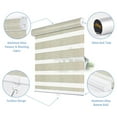 thumbnail image 4 of Keego Cordless Zebra Blinds for Windows 85% Blackout Shades Dual Layer Roller Shades for Home Bedroom Office (Autumn Color, 39"W x 42"H, 4 of 9