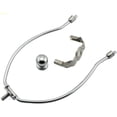 thumbnail image 4 of Elegante soporte para pantalla de lámpara con forma de arpa, construcción en forma de U cromada, superficie pulida de metal de alta calidad, resistente a la corrosión y al óxido, rosca de tornillo de, 4 of 5