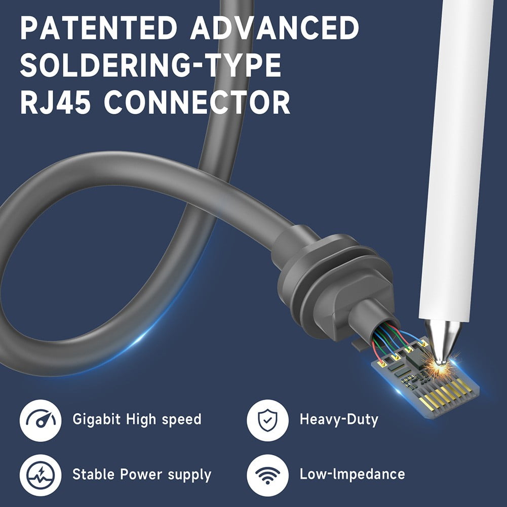 Replacement Cable Extension for Starlink Standard V3 Gen 3 Waterproof Outdoor Ethernet Cable High Speed 2000Mbps