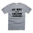 thumbnail image 5 of Mens Awesome Husband T-shirt Gift From Wife Valentine's Day Husband Shirt Hubby Gifts For Him (X-Large Navy Blue), 5 of 6