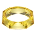 thumbnail image 1 of Brazalete de resina acrílica chunky amarillo transparente Uxcell para mujeres, brazalete de placa de acetato geométrico, brazalete vintage de muñeca, joyería de declaración colorida, 1 of 6