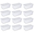 thumbnail image 1 of Caja de almacenamiento Sterilite transparente de 6 cuartos de galón, paquete de 12, 1 of 4