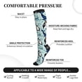 thumbnail image 3 of Lsque Penguins Whales Pattern Sport Compression Socks for Men & Women 15-20 mmHg Knee High Nurse Pregnant Running Medical and Travel Athletic, 3 of 6