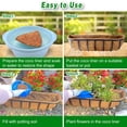 thumbnail image 4 of Remiawy Coco Liners for Planters 30 Inch, 2 Packs Natural Coconut Fiber Coir Flower Basket Window Box Liners, Trough Planter Inser, 4 of 6