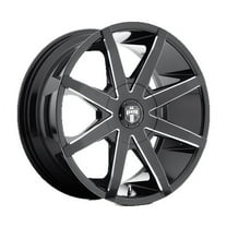 DUB 1PC Aluminum Rim S109 PUSH 22X9.5in Gloss Black Milled Finish, S109229552 32
