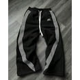 thumbnail image 3 of Pantalones de punto a rayas estilo Harajuku para mujer, pantalón informal de pierna ancha, estilo hip hop, de gran tamaño, estilo Y2k, 3 of 5
