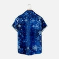 thumbnail image 4 of DDAPJ pyju Funny Christmas Shirts for Men Prime Day Deals, Color Block Short Sleeve Bowling Shirt Casual Button Down Vacation Hawaiian Shirt Dark Blue XXXXL, 4 of 6