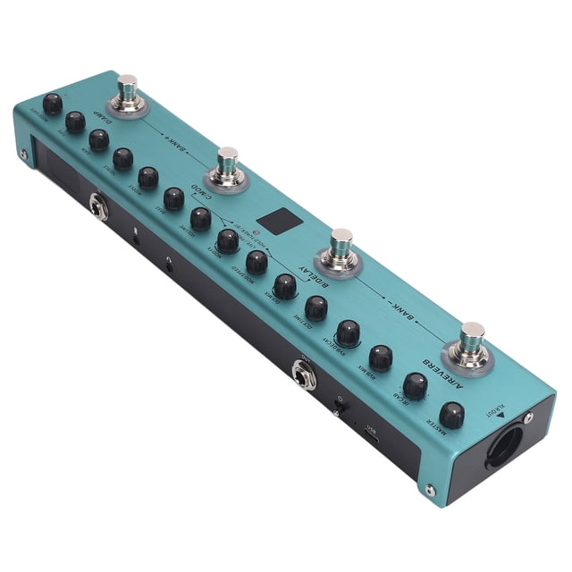 Digital Electric Guitar Effector, 3 Band Equalizer 44.1KHZ/24bit Multi Effects Processor for Studio Recording