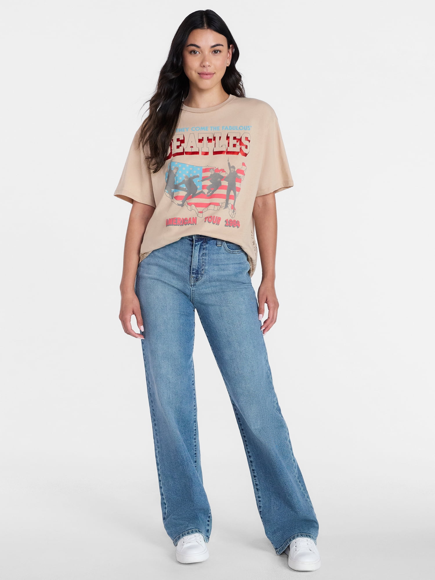 The Beatles Women's American Tour Graphic Tee, Sizes XXS-XXL