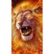 thumbnail image 1 of Wdftyju 5D DIY Diamond Painting Kits Full Round Drill Flame Lion Mosaico Imagen Arte de la pared Wdftyju 7zh3es2gs5xa1ru2, 1 of 9
