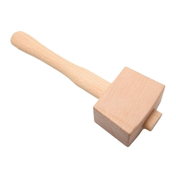 KALLORY Wooden Hammer Leathercraft Wood Mallet Carpentry Mallet Multi-purpose Woodworking Tool