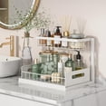 thumbnail image 3 of 2 Pack Under Sink Organizer and Storage, Pull Out Cabinet Organizer Slide Out Sink Shelf Cabinet Storage Shelves, Under Sink Storage for Kitchen Bathroom Cabinet,White, 3 of 6