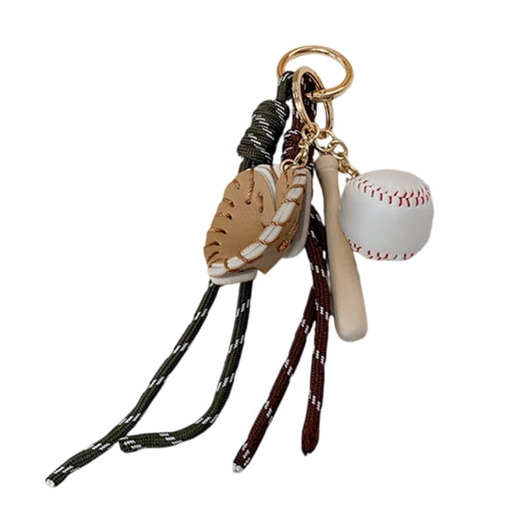 RUISINERY Elegant Baseball Keychain Bag Charm Practical Metal Key Holder Bags Pendant Stylish Purse Accessory For Women