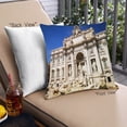thumbnail image 1 of Ahgly Company Sites Trevi Fountain Coussin Décoratif d'Extérieur, 18 Po X 18 Po, 1 of 6