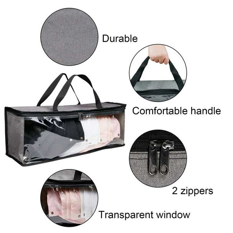Clear Zippered Storage Bag, Plastic Vinyl Clear Storage Bag for Blanket  Clothes, Comforter, Bedding, Moving Bag with Zipper and Reinforced Handle