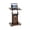 Rustic Brown, variant on Furnibear Adjustable Mobile Standing Desk Cart with Tilting Desktop Cabinet and Locking Casters for Home Office and School, Brown