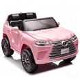 thumbnail image 2 of Xuanlur 24V 7AH Ride on Toys for Big Kids, Licensed LEXUS LX600 2 Seater 110W Motor Ride on Cars w/Remote Control, 4-Wheel Suspension, LED, Music, Power Display, Electric Car for Boys Girls, Pink, 2 of 7