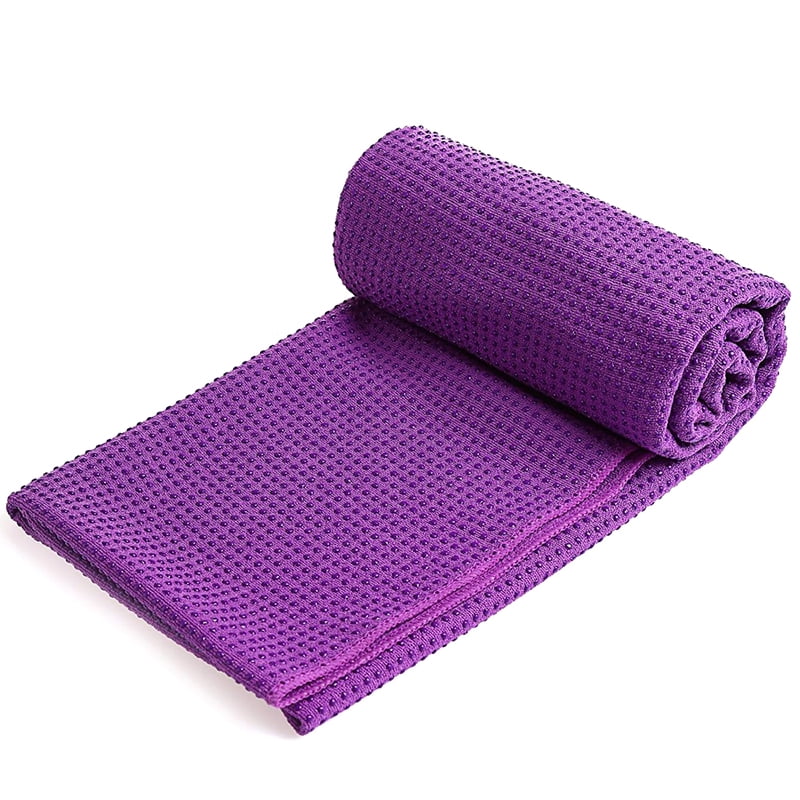 Yoga Towel Nonslip Mat sized Soft Absorbent Microfiber Blanket Hot Yoga Pilates Foldable Washable for Gym Class Office Picnic Camping