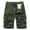 Olive Green, variant on IROINNID On Sale Cargo Shorts for Men Summer Outdoors Solid Color Button Multi-pocket Sport Shorts Pants,Olive Green