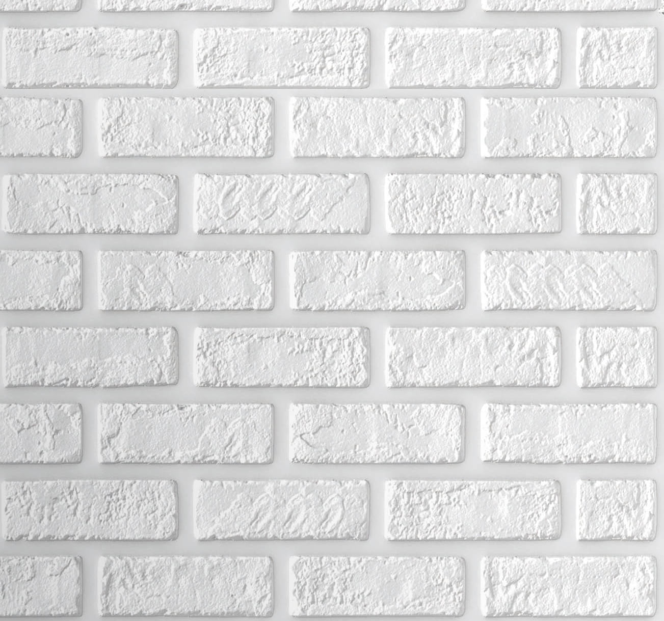 Dundee Deco Peel and Stick 3D Self Adhesive Foam Wallpaper -White Faux Brick, ft x ft Each, 10-Pack Dundee Deco Peel and Stick 3D Self Adhesive Foam Wallpaper -White Faux Brick, ft x ft Each, 10-Pack
