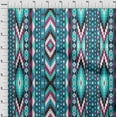 thumbnail image 4 of oneOone Polyester Lycra Turquoise Blue Fabric Tribal Craft Projects Decor Fabric Printed By The Yard 56 Inch Wide, 4 of 6
