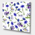 thumbnail image 3 of Designart ' Blue Wildflowers With Leaves III ' Traditional Canvas Wall Art Print, 3 of 3