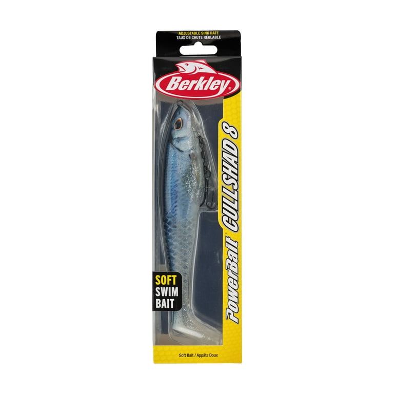 Berkley PowerBait CullShad Fishing Bait, HD Blue Shad, 8in 