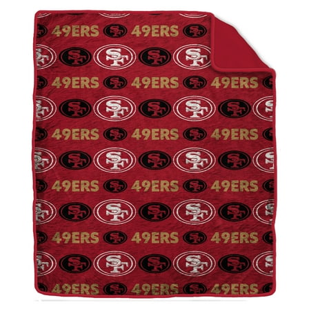 Pegasus San Francisco 49ers Tonal Wordmark 60" x 70" Faux Fur Blanket