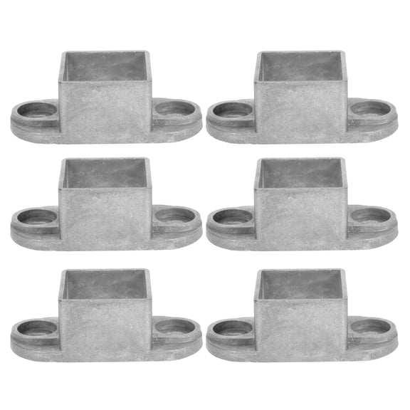 ELAYARD 6Pcs Metal Post Base Brackets Grey Aluminum Weather Resistant Fence Post Holder for Railings