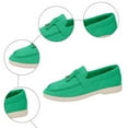thumbnail image 6 of Women's Slip On Suede Loafers Comfortable Lightweight Business Dress Shoes Wide Width Slip On Sneakers Green Size 6, 6 of 7