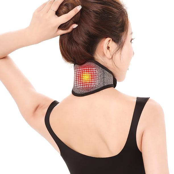 pstuiky Masajeador de cuello autocalentable con calefacción magnética infrarroja. Protección contra el calor.