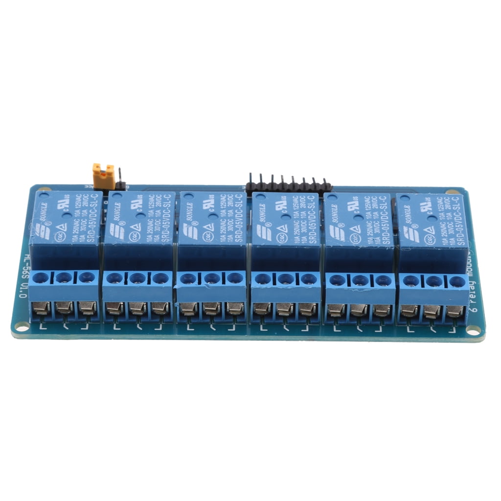 5V 6-Channel Relay Module Relay Expansion Board with Optocoupler ...