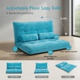thumbnail image 7 of Demi Bonn Adjustable Floor Sofa Couch, Foldable Lazy Sofa Sleeper Bed, Multi-Functional Floor Loveseat, 6-Position Adjustable Sleeper Lounge Couch with 2 Pillows, for Reading, Gaming, Blue, 7 of 7
