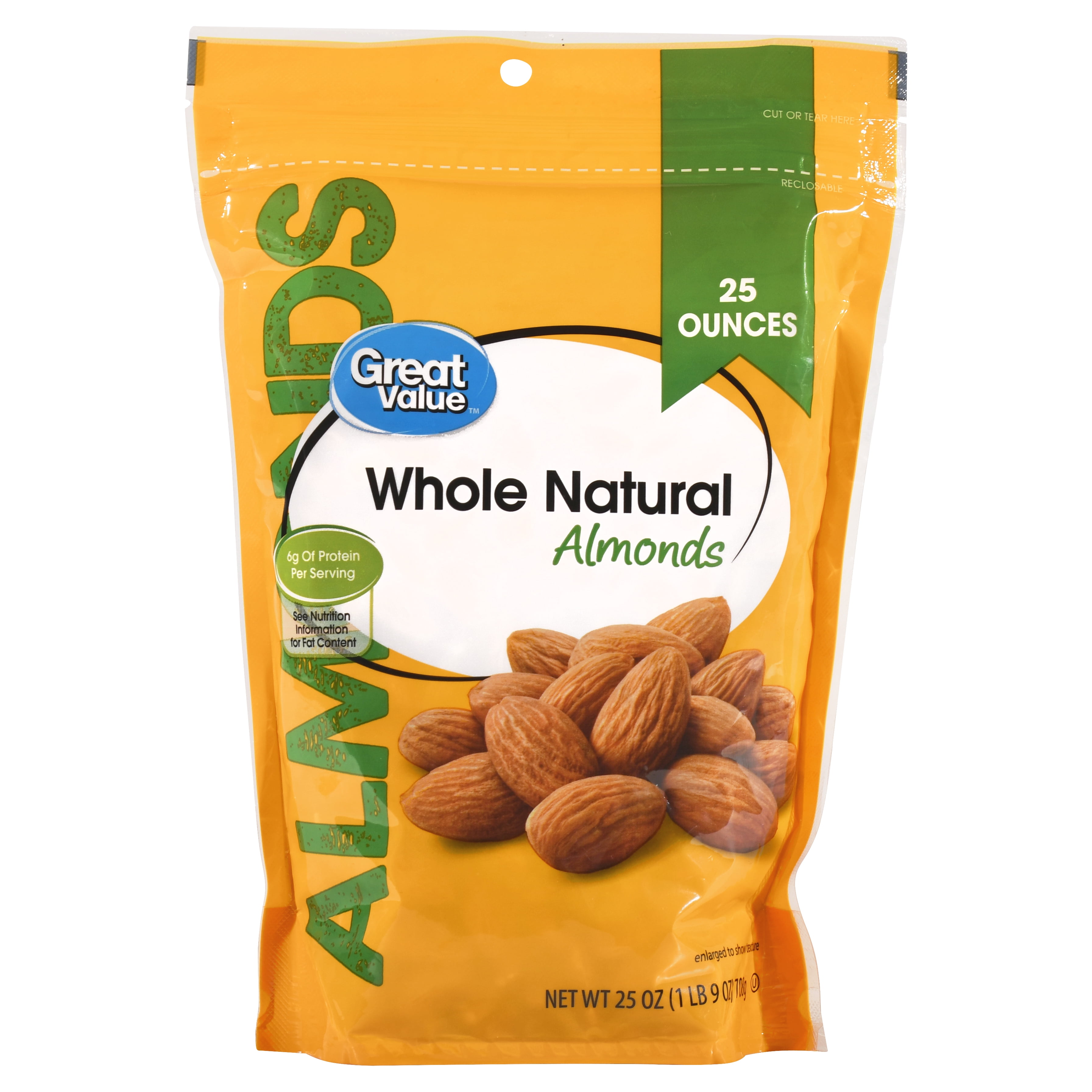 Great Value Natural Whole Almonds, 25 Oz – BrickSeek