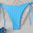 thumbnail image 5 of ECHFIPROM Womens Polka Dot High Waisted Drawstring Bikini Set,2 Piece Bathing Suits for Women Adjustable Swimwear,Light Blue,L, 5 of 6