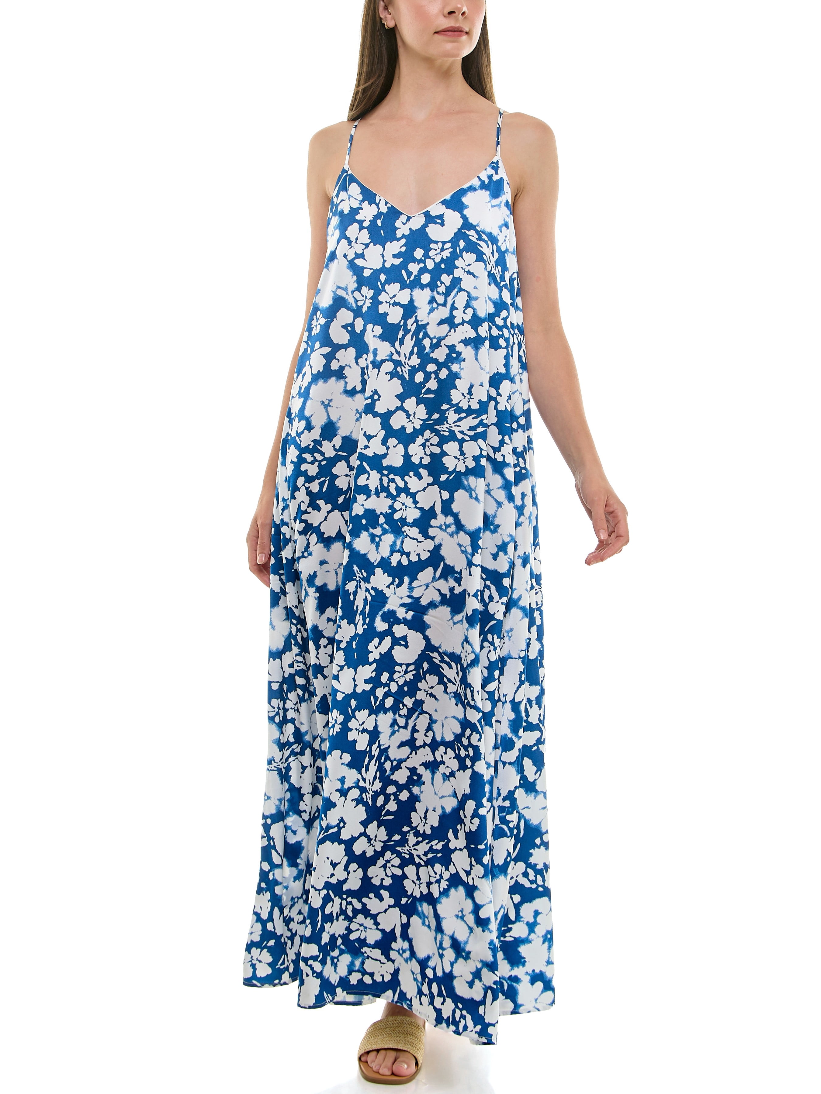 Nicole Miller Women's Maxi Slip Dress With Built In Bra, Sizes S-XL