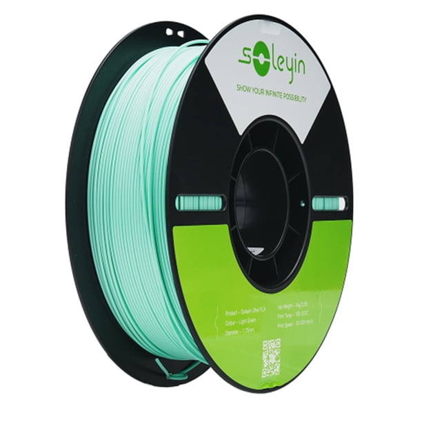 FILAMENTO DE IMPRESION CREALITY SOLEYIN ULTRA PLA1.751KG NEUTRAL PLASTIC PLATEECO-FRIENDLY BOX (Verde Pastel)