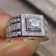 thumbnail image 4 of Mens Alloy Diamond Ring European and American Luxury Design Lightweight Band Elegant Jewelry Ring Gift for Him Size 5 to 12 and 8g Weight, 4 of 5