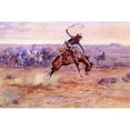 thumbnail image 3 of Russell, Charles Marion 24x17 Black Modern Framed Museum Art Print Titled - Bucking Bronco, 3 of 5