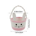 thumbnail image 3 of SDJMa Easter Baskets for Kids, Woven Bunny Baskets with Handle for Easter Egg Hunts Party Favors Supplies, 3 of 9