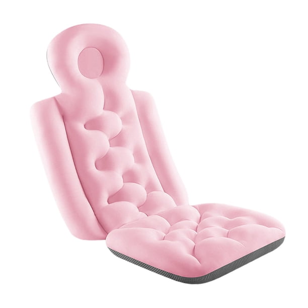 Almohada de baño de cuerpo completo, ligera, para relajación del cuello y la cabeza, lavable y fácil de usar. rosa 2
