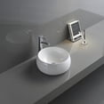 thumbnail image 7 of Ruvati Rvb0312 Vista 12" Round Porcelain Vessel Bathroom Sink - White, 7 of 7
