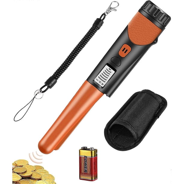 Portable Metal Detector,Pinpointer Metal Detector,360 Scanning ,Waterproof,with LED Indicator and Batteries,for Treasure Hunting