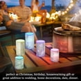 thumbnail image 7 of Abstract Spring Flowers Flickering Flameless Candles Battery Operated with Remote Timer LED Pillar Candles Set of 2, 7 of 7