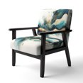 thumbnail image 3 of Designart « Expressionnisme Abstrait Sarcelle et Or III » Turquoise Fauteuil d'Appoint Moderne Rembourré - Fauteuil Moderne pour Chambre, 3 of 7