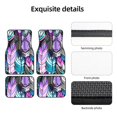 thumbnail image 4 of LAKIMCT Hand Drawn Feather Car Mats, Neoprene Front Rear Floor Mats for Cars, Waterproof Anti-Slip Car Floor Mats Full Set, Universal(4 Pcs), 4 of 6