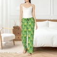 thumbnail image 4 of Kdxio Women's Comfy Stretch Cartoon Frog And Lotus Leaf Print Drawstring Pajama Pants-Large, 4 of 5