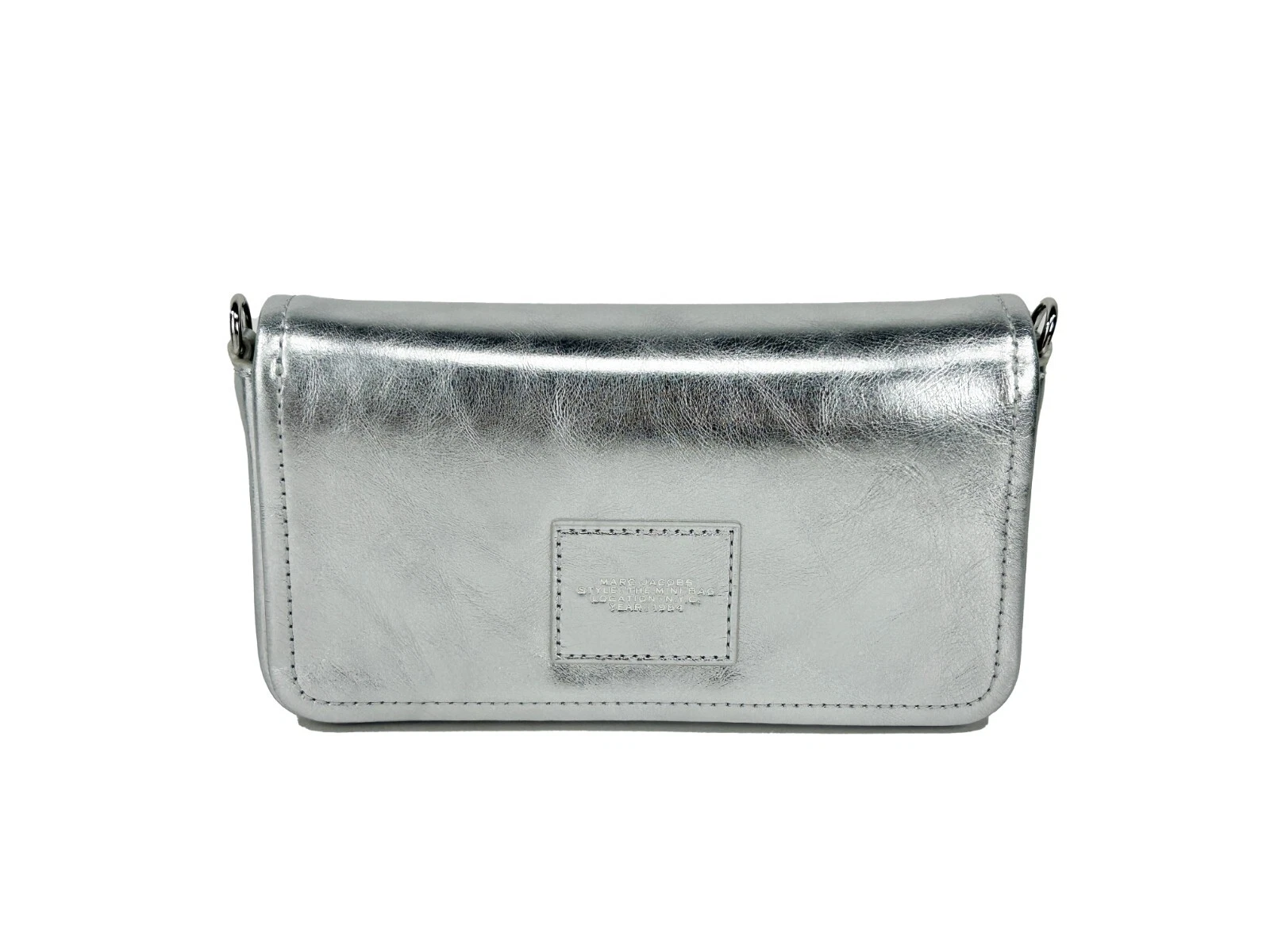 ✨ RARE Marc Jacobs Gotham Silver Metallic Leather Backpack Mini Bookbag ✨ Marc Jacobs The Metallic Leather Mini Sack Bag | Neiman Marcus main image 2